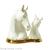 European-Style American-Style Ceramic with Copper Horse Head Mother-Child Love Gift Housewarming Decoration High-End Luxury Decorations