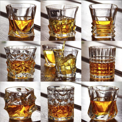 Whisky glass Crystal Glass European liquor glass Thick Beer glass Thermostable Water Glass bar wine glass