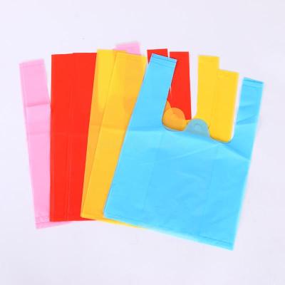Multi-colored plastic bags custom made food bags tote bags commercial large tank top bags gift bags