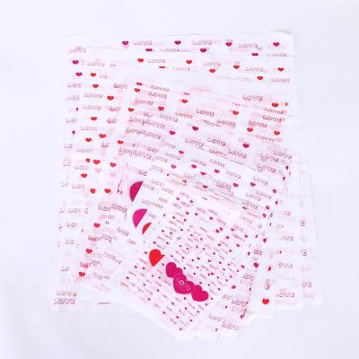 Love pattern plastic bags children's clothing Inside clothing shopping bags manufacturers direct