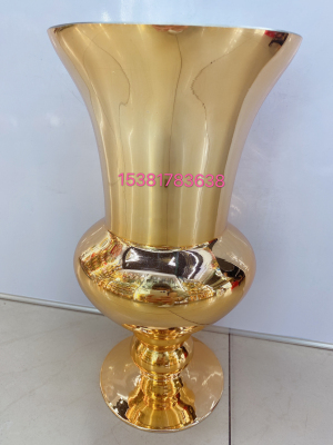 Nordic Light Luxury Gold Plated Vase Flower Arrangement Decoration TV Cabinet Living Room Home Decoration