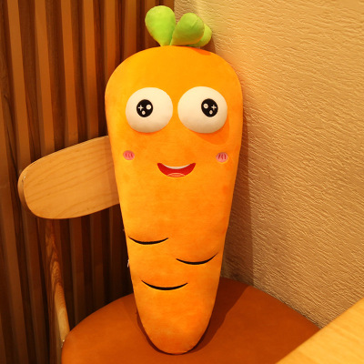 New Creative Extremely Soft down Cotton Plush Toy Expression Carrot Doll Lazy Long Sleeping Pillow Wholesale