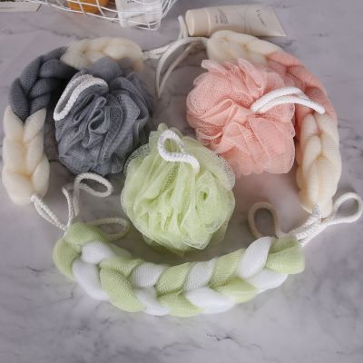 Manufacturer Direct selling soft bath strip color strip bath ball fine net Bath flower Bubble Ball scrub towel Customization