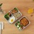 304 Small Stainless Steel Lunch Box Two-Compartment Thickened Stainless Steel Lunch Box Adult Lunch Box White Collar Bento Box 600ml