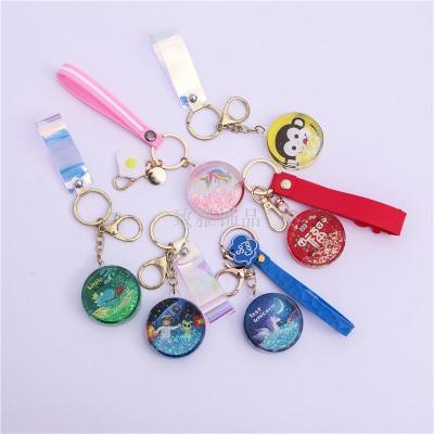 With Tool Gift, Acrylic Into oil Quicksand creative Custom pattern car key Chain Pendant Art Bags Will make use of Tool Gift