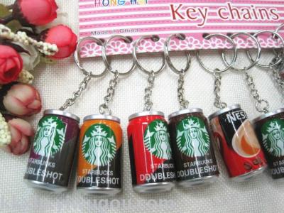 Simulated Simbuck can key chain pendant taobao gift wholesale Kangkang small gift bottle factory