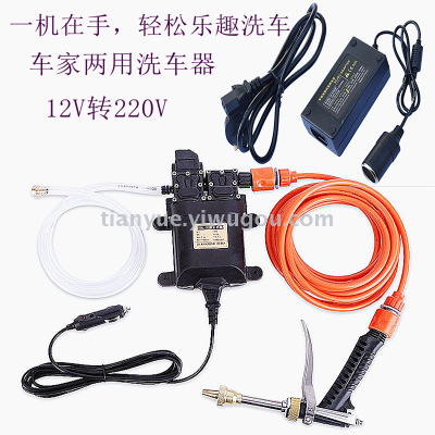 Dual pump portable car wash electric 220V to 12V adapter high pressure car wash machine car wash tool