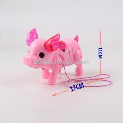 Yiwu small commodity children's toy trade wholesale street stand hot style music lamp electric pig