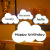 LED letters DIY creative Cartoon Clouds can wipe message board props, Web celebrity handwritten message light box