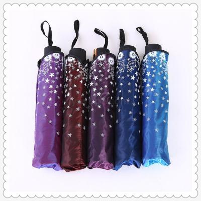 2020 New Triple folding umbrella folding Sun Sunblock ultraviolet Light Rain dual super Sun umbrella