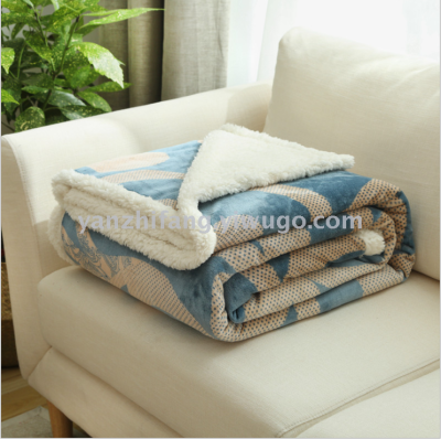 Double layer flannel warm coral cashmere blanket single and double person blanket wholesale