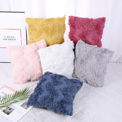Factory Direct Sales Striped Solid Color Cushion Modern Simple Super Soft Double-Sided Sofa Cushion Pillow in Stock Wholesale