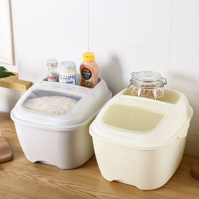 rice storage box 10KG household rice insectmoi proof sture kitchen storage rice will treat plastic rice wholesale