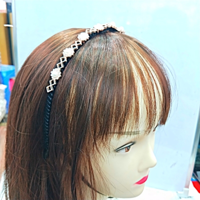Korean Style Rhinestone Pearl Headband Love Butterfly Rhinestone Simple Sweet Hair Pin Hairware Headband