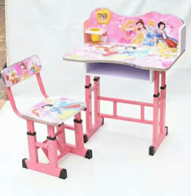Environmental protection, children cartoon learning desk can be lifted student desk writing desk primary school desks and chairs