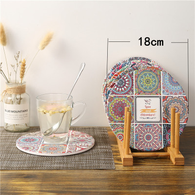 Bohemian Series Table Mat Cup Mat Heat Insulation Non-Slip Support Customized Factory Direct Sales