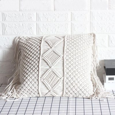 INS Same Style Pillow Handmade Woven Couch Pillow TikTok Same Style Woven Handmade Pillow