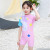 Cartoon children's swimwear girls small and middle sized children's one-piece sunblock quick-dry swimwear manufacturers direct sale