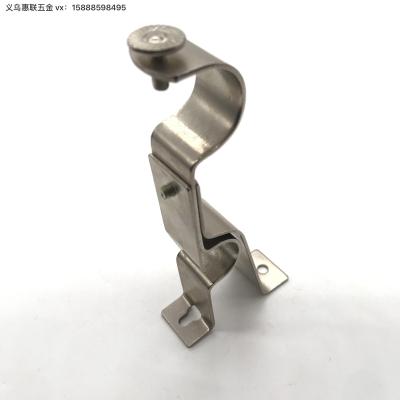 Factory Direct Sales Curtain Rod Bracket Silver Iron Double Bracket Furniture Hardware Accessories