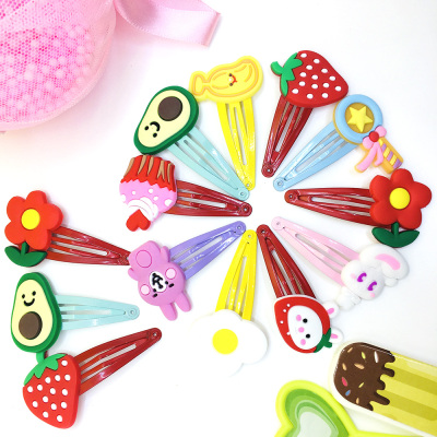 BB HAIR BABY CLIP COLORFUL FASHION JEWELRY CHILDREN CARTOON NEW DESIGN SUMMER HAIR JEWELRY FRUIT CLIP CANDY COLOR CLIP