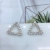 Super Flash Zircon Calligeometric Triangle Earrings Anti-allergy ear Needles