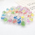DIY Small Real Flower Accessories Necklace Lace Flower Glass Ball Beads Hemisphere Snow Flower Beads Peach Blossom Earrings 10mm