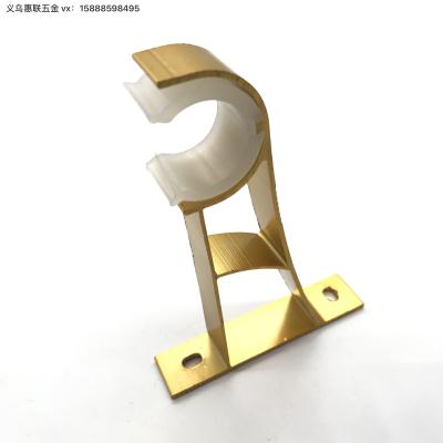 Spot goodsFactory Direct Sales Curtain Rod Bracket Golden Aluminum Single Bracket Furniture Hardware Accessories