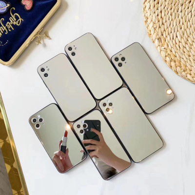 The touch-up mirror applies to apple 11 Pro/XS Max/XR mobile phone case iphone7/8 Plus soft mirror case 6