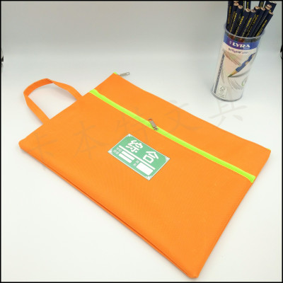 Green Student Subject bags Zipper Canvas Large capacity storage bags manufacturer Direct double layer carrier bags