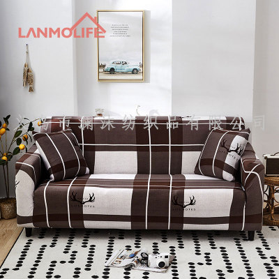 Cross-Border New Arrival Foreign Trade Wholesale Simple All-Inclusive Stretch Sofa Cover Double Three Sofa Slipcover Cover Sofa Towel