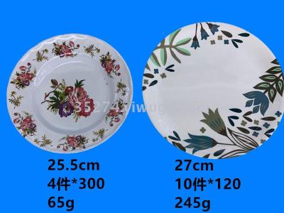 Flat plate melamine Tableware Melamine Inventory of Fine style large Goods in Yiwu