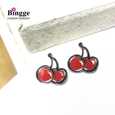 Delicious Cherry Japanese and Korean students S925 Sterling Silver Electroplating them in 2020 Fashion manufacturers Direct