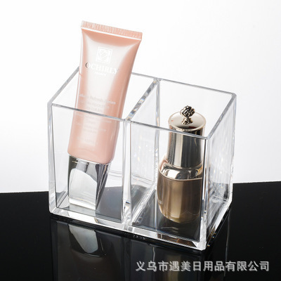 Thickened Transparent Acrylic Minimalist Creative Makeup Skin Care Brush Desktop Eyebrow Brush Holder Finishing Storage Box