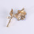 Korean version of the new fashion delicate rhinodrop oil flower brooch versatile temperament high-end clothing accessories spot