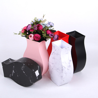 Manufacturers direct spot Korean version of the simple theme flower box eternal flower packaging flower handicrafts flower basket customization