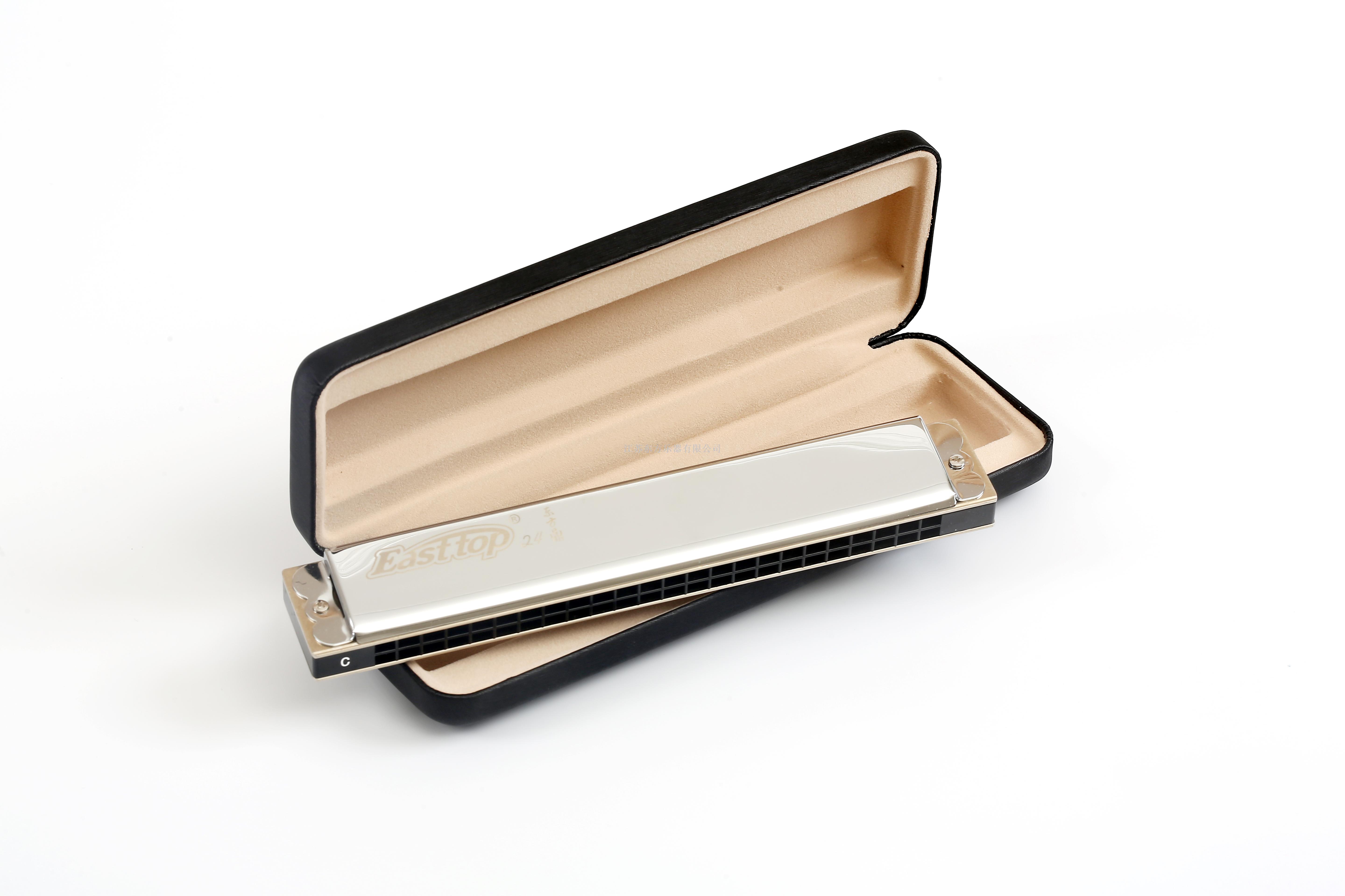 East top 24孔专业演奏复音口琴（T2406) 旅游 礼品 包装精美定制