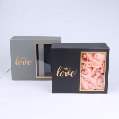 Manufacturers direct flower gift box two-piece set of simple creative gift packaging box wedding gift box