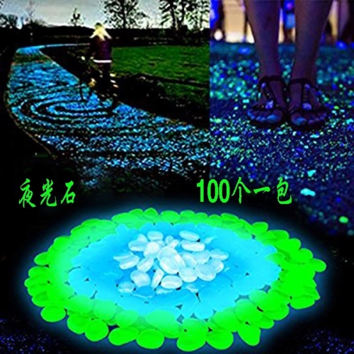 00 pcs in a bag luminous pebble luminous stone garden craft pebble noctilucent stone light-emitting stones