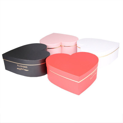 Shaped three-piece flower box Bronzing process Gift box Creative packaging box can be customized flower box