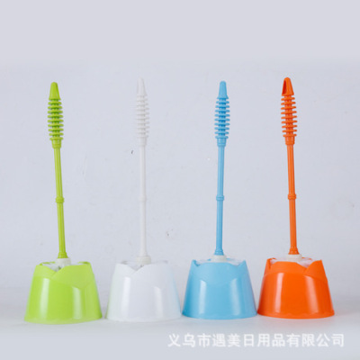 Double-Sided Thickened Long Handle Go to the Dead End Toilet Brush Set Bathroom Toilet Cleaning Gap with Base Toilet Brush