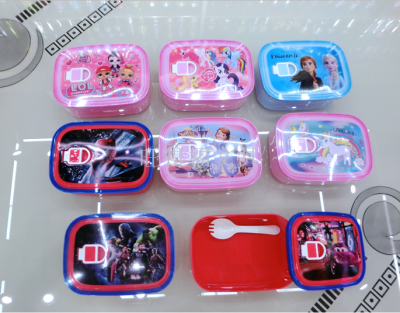 Factory Direct Sales New Cartoon Plastic Lunch Box