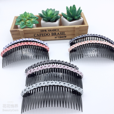 Korean Hairpin Crystal Hair Comb Comb Bangs Korean Version of adult Korean Hair clip top clip Accessories