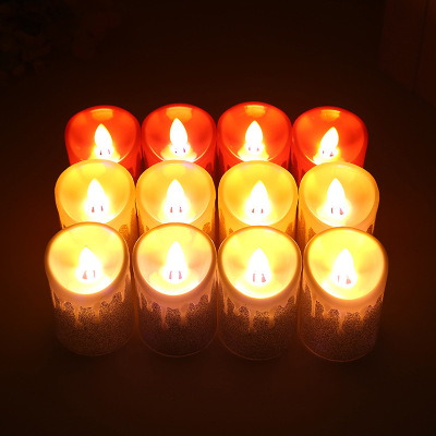 Cross-border hot style wedding simulation led electronic candle Christmas birthday electronic candle led luminescent candle