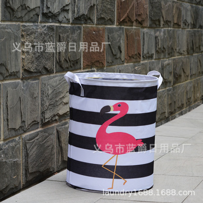 The Story of a Noble Family Digital Printing Flamingo Pattern Laundry Basket Amazon Hot Dirty Clothes Storage Box Storage Basket