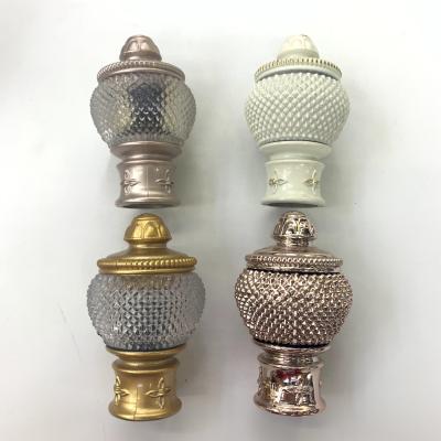 Rod head covers with gold Rod sealing cap decorative head accessories