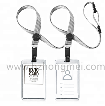 Reap Aluminum Name Badge Holder Vertical ID Card holder with Adjustable Lanyard Strap Card Holder 