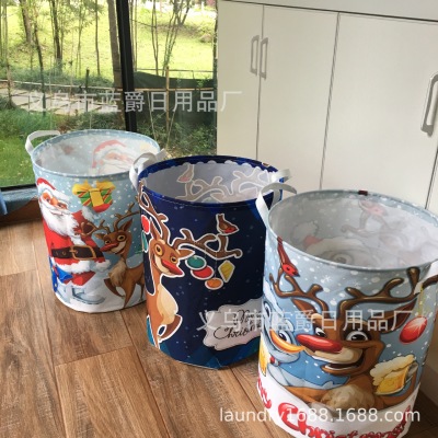 Factory Direct Sales Digital Printing Foldable Laundry Basket Fabric Animal Pattern Can Store Dirty Clothes Storage Basket