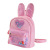 New Style Fashionable Sequins Children's Backpack Personalized Trendy All-Match Schoolbag for Primary School Students Adorable Rabbit Pu Small Backpack for Women
