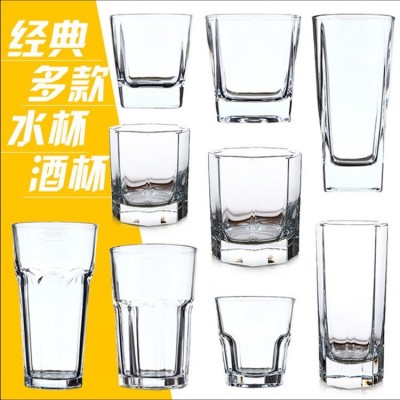 Thick Heat-Resistant Glass Beer Steins Haipoclin Cup Teacup Water Cup KTV Bar Octagonal Square Universal