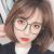 Tr90 anti-blue ray glasses female Korean version of men and women shortsighted large frame round face without makeup artifact Web Frame male